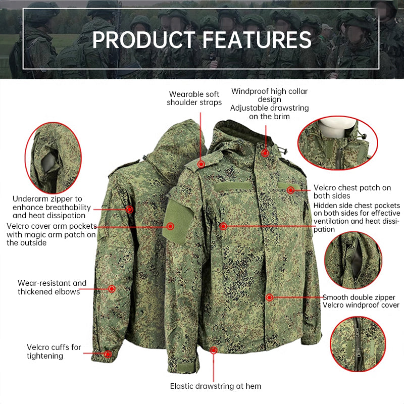 Cold War - era original - grade replica of the Russian military - issued VKBO lv5 digital camouflage combat jacket and suit