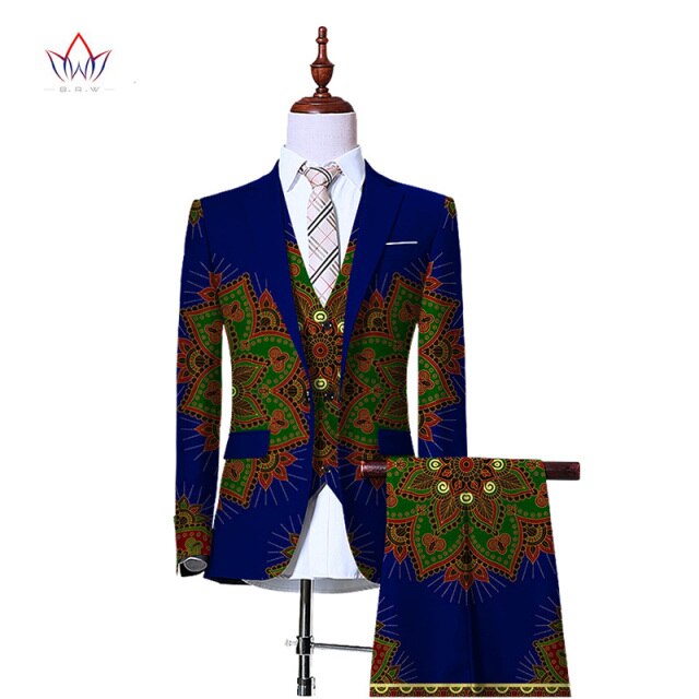 (Jacket+Vest+Pants)Blazers for Men 3 Piece Slim Fit Cowboy Wedding Men Suit Retro Gentleman Mens' African Clothing