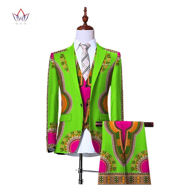 (Jacket+Vest+Pants)Blazers for Men 3 Piece Slim Fit Cowboy Wedding Men Suit Retro Gentleman Mens' African Clothing