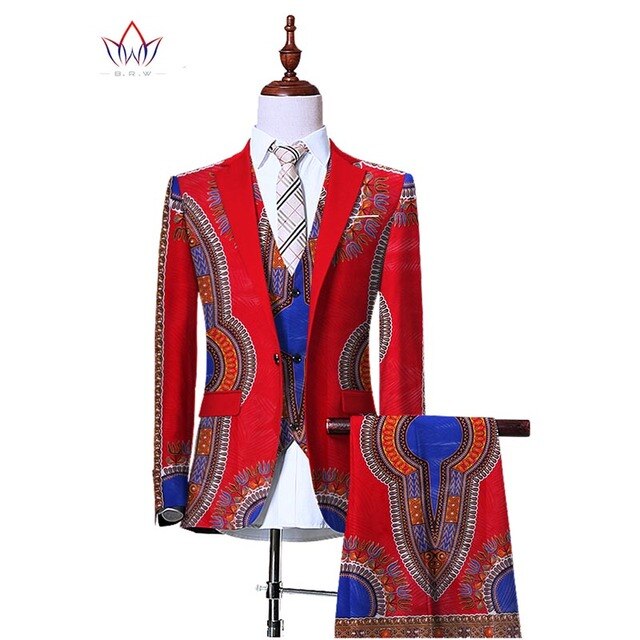 (Jacket+Vest+Pants)Blazers for Men 3 Piece Slim Fit Cowboy Wedding Men Suit Retro Gentleman Mens' African Clothing